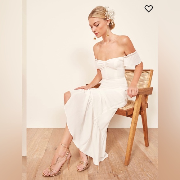 Reformation Butterfly Dress Ivory (Tailored smaller from size 8) - Picture 5 of 14